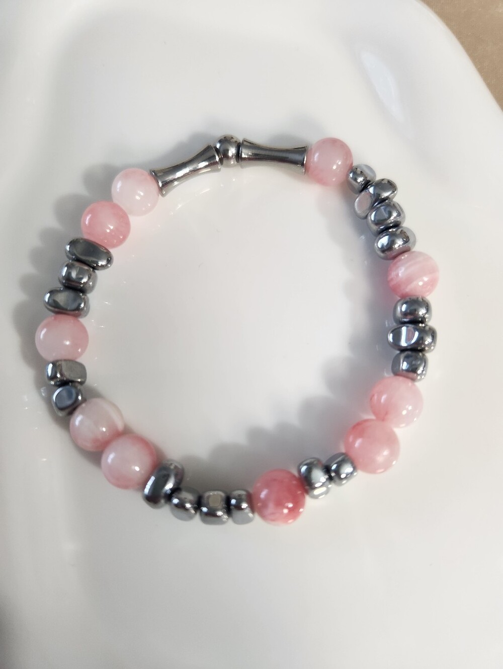 Handmade Persian Jade Beaded Bracelet